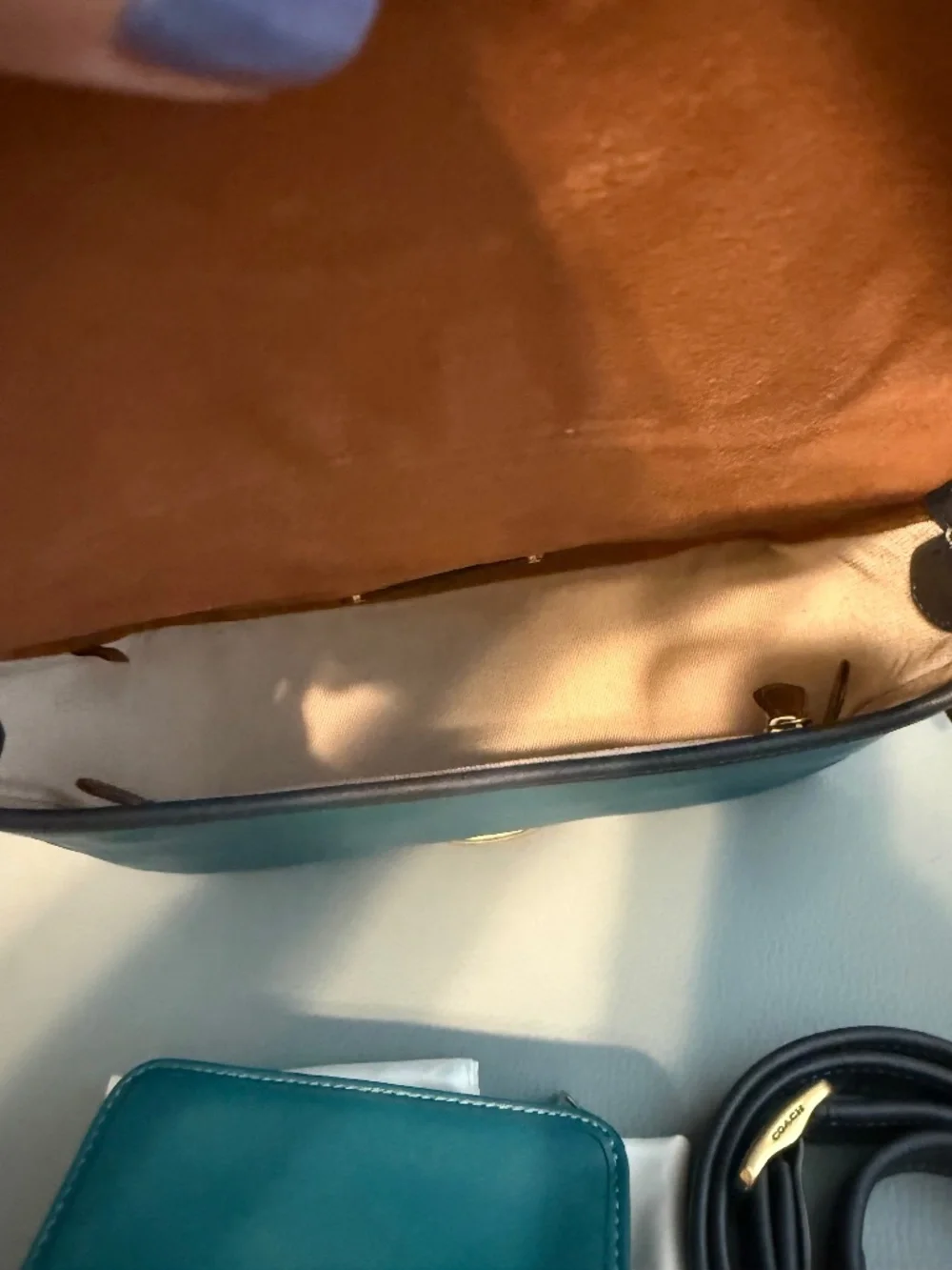 Coach Soft Tabby and Wallet Teal - Picture 7 of 10